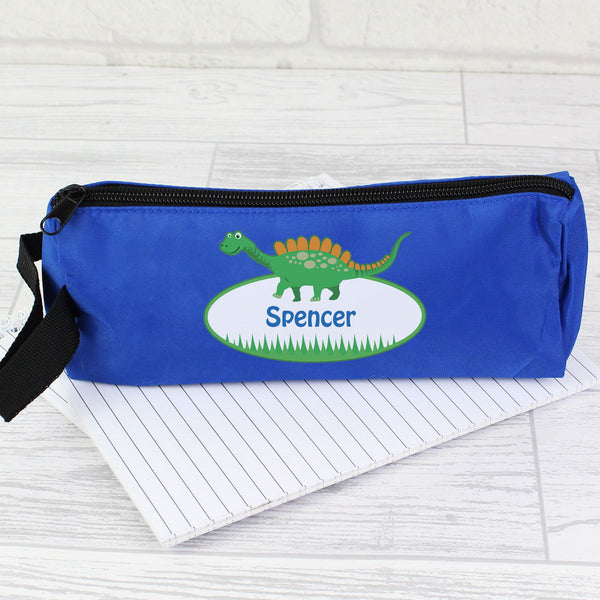 Personalised Dinosaur Pencil case available to buy at www.giftsfinder.co.uk