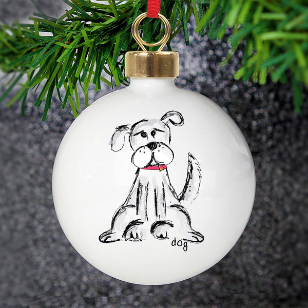 Personalised Dog Bauble available to buy at www.giftsfinder.co.uk