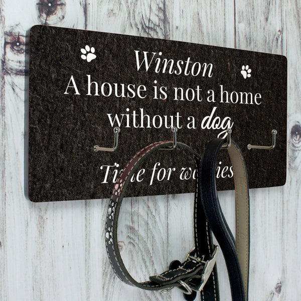 Personalised Dog Lead Hooks available to buy at www.giftsfinder.co.uk