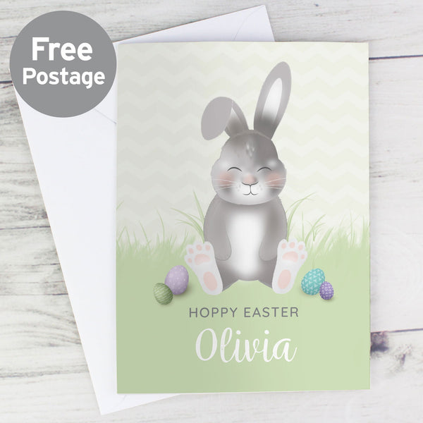 Personalised Easter Bunny Card available to buy at www.giftsfinder.co.uk