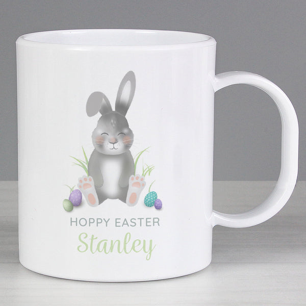 Personalised Easter Bunny Plastic Mug available to buy at www.giftsfinder.co.uk