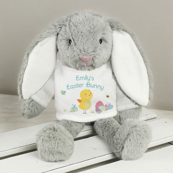 Personalised Easter Meadow Bunny Rabbit available to buy at www.giftsfinder.co.uk