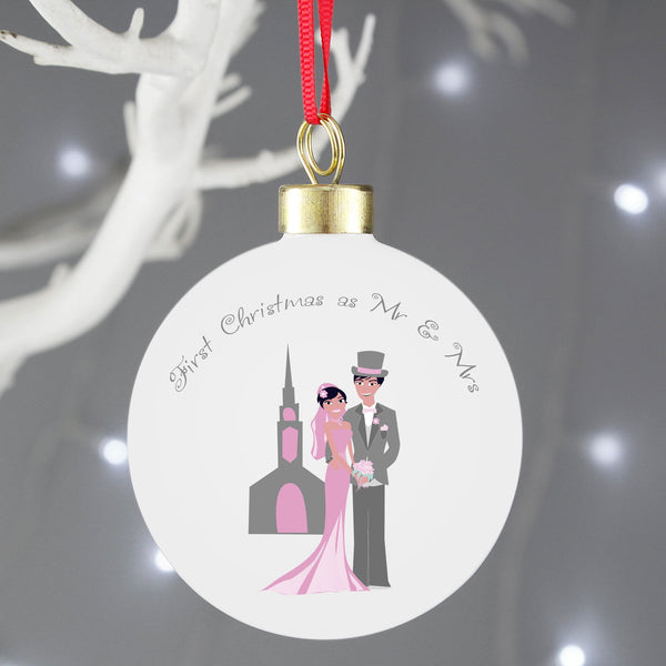 Personalised Fabulous Couple Bauble available to buy at www.giftsfinder.co.uk