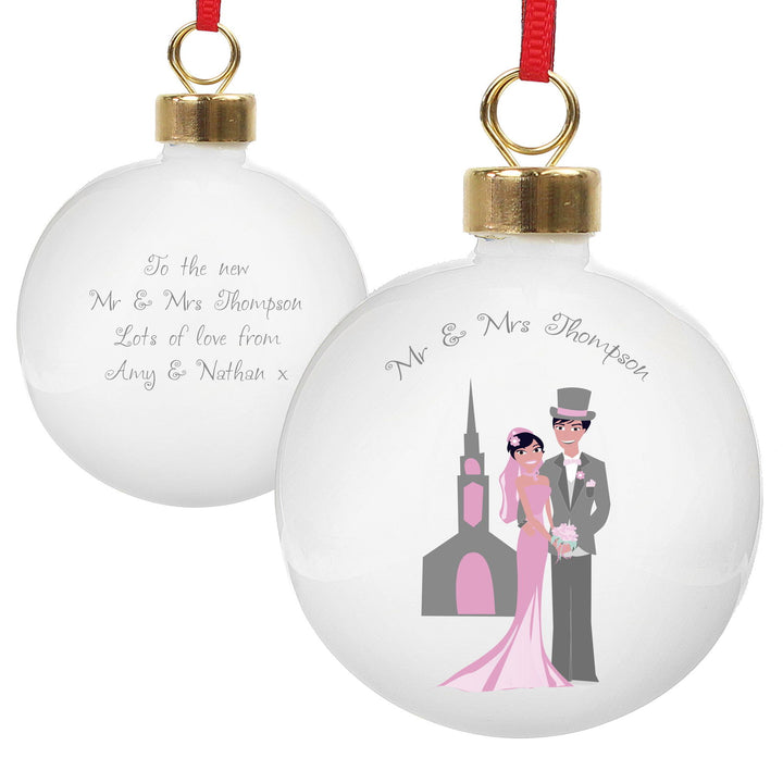 Personalised Fabulous Couple Bauble available to buy at www.giftsfinder.co.uk