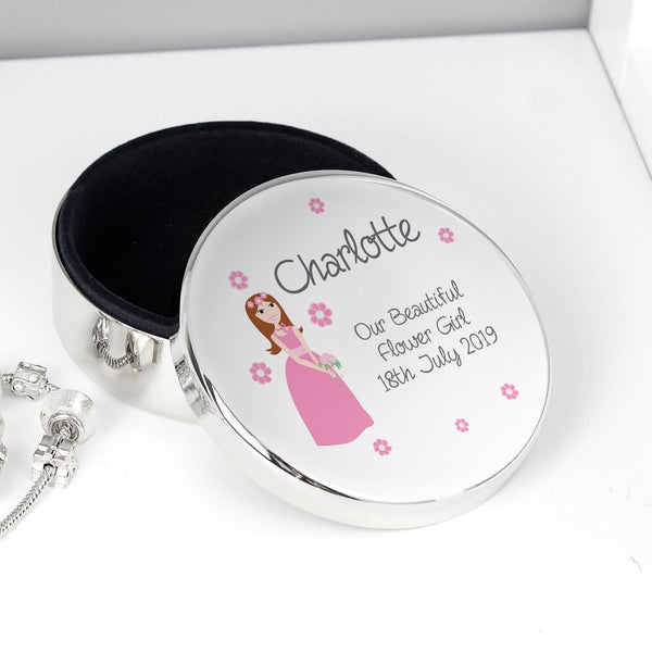 Personalised Fabulous Wedding Round Trinket Box available to buy at www.giftsfinder.co.uk