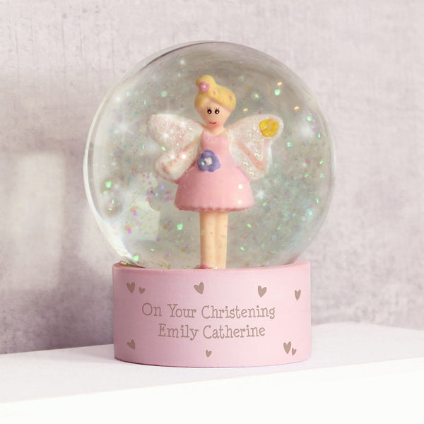 Personalised Fairy Glitter Snow Globe available to buy at www.giftsfinder.co.uk