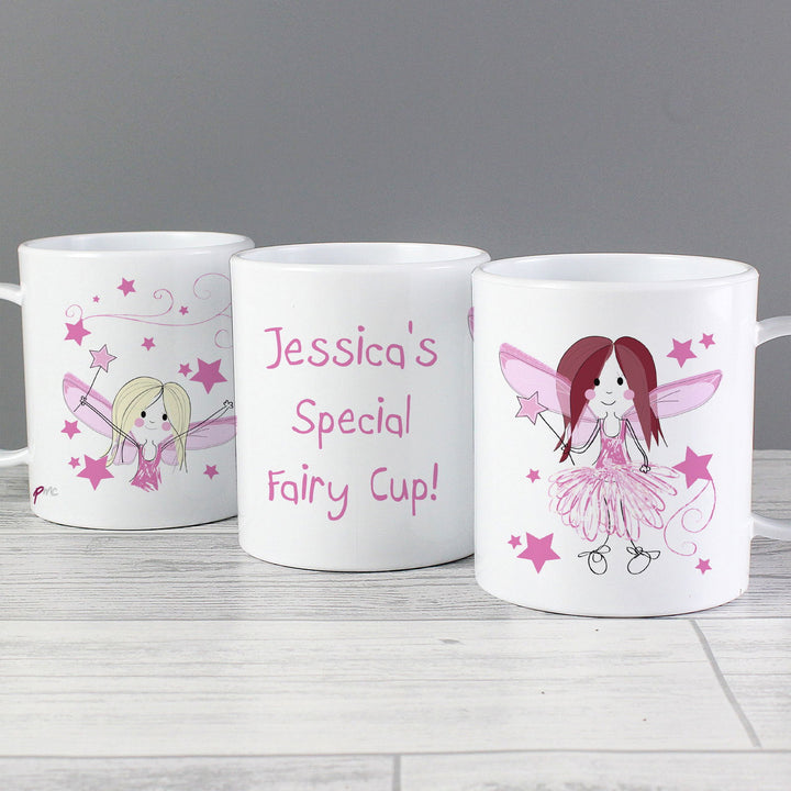 Personalised Fairy Plastic Mug available to buy at www.giftsfinder.co.uk