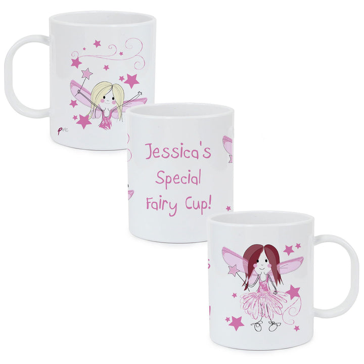 Personalised Fairy Plastic Mug available to buy at www.giftsfinder.co.uk