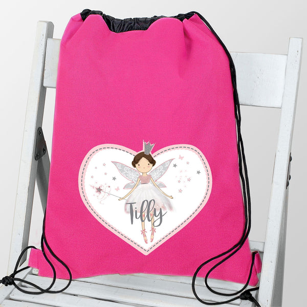 Personalised Fairy Princess Swim & Kit Bag available to buy at www.giftsfinder.co.uk