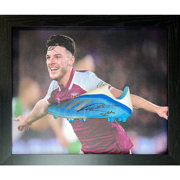 West Ham United FC Rice Signed Boot (Framed) - part of the Player Signed Football Boots collection