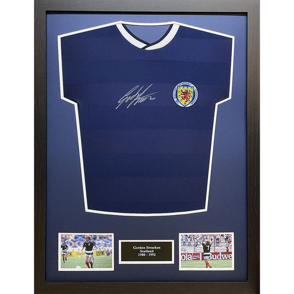 Scottish Fa 1986 Strachan Signed Shirt (Framed)