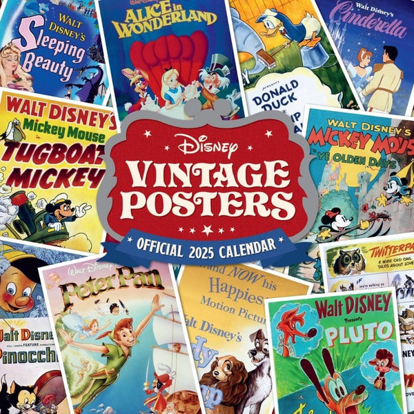 Disney Vintage Official 2025 Posters Calendar