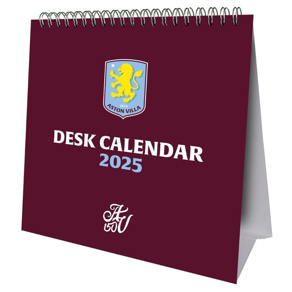 Aston Villa FC Desktop Calendar 2025 - part of the Personalised Calendars collection