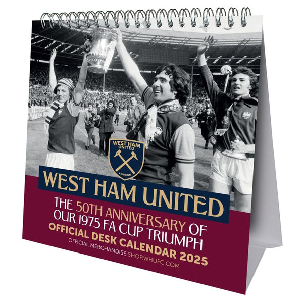 West Ham United FC Desktop Calendar 2025 - part of the Personalised Calendars collection