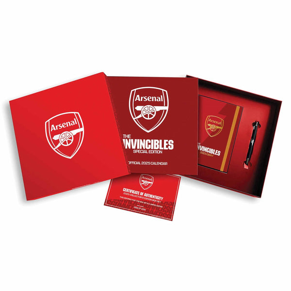 Arsenal FC Calendar & Diary Musical Gift Box 2025 - part of the Gifts Finder Personalised Calendars collection