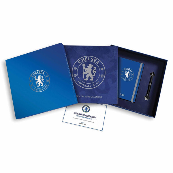 Chelsea FC Calendar & Diary Musical Gift Box 2025 - part of the Gifts Finder Personalised Calendars collection