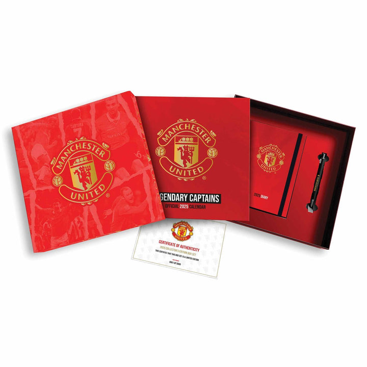 Manchester United FC Calendar & Diary Musical Gift Box 2025 - part of the Personalised Calendars collection