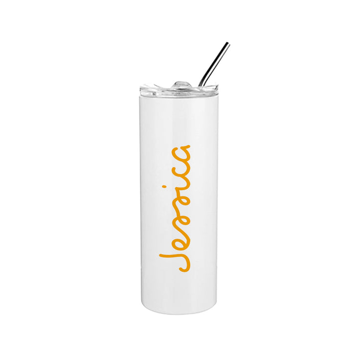 Personalised Summer Island Tumbler - Yellow in gift category Personalised Tumblers