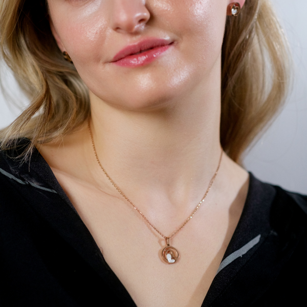 White Enamel Minimalistic Heart Pendant Necklace and Earring Set