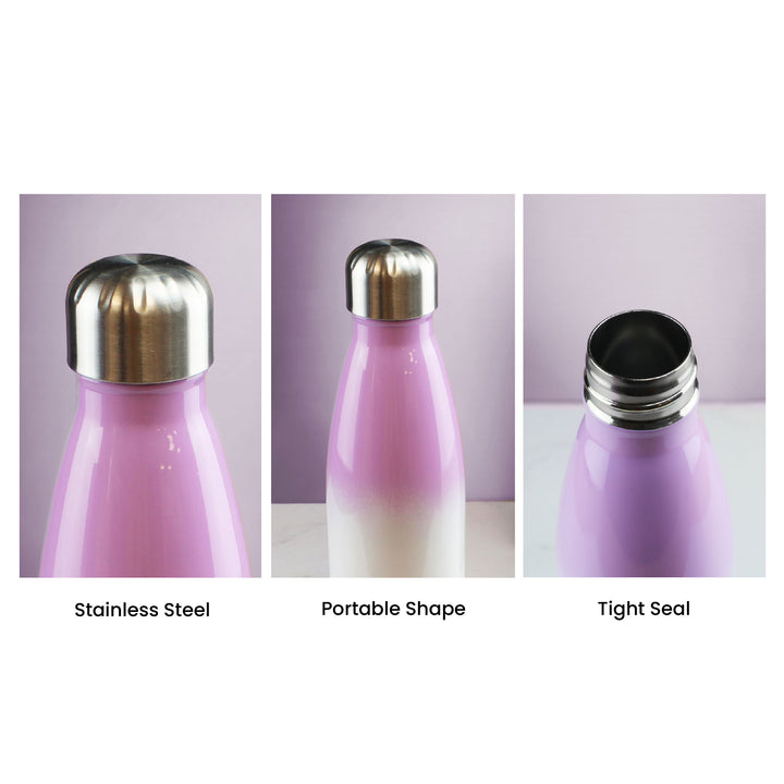 Printed Lilac Gradient Thermal Bottle, Any Message, Stainless Steel 500ml/17oz Image 7