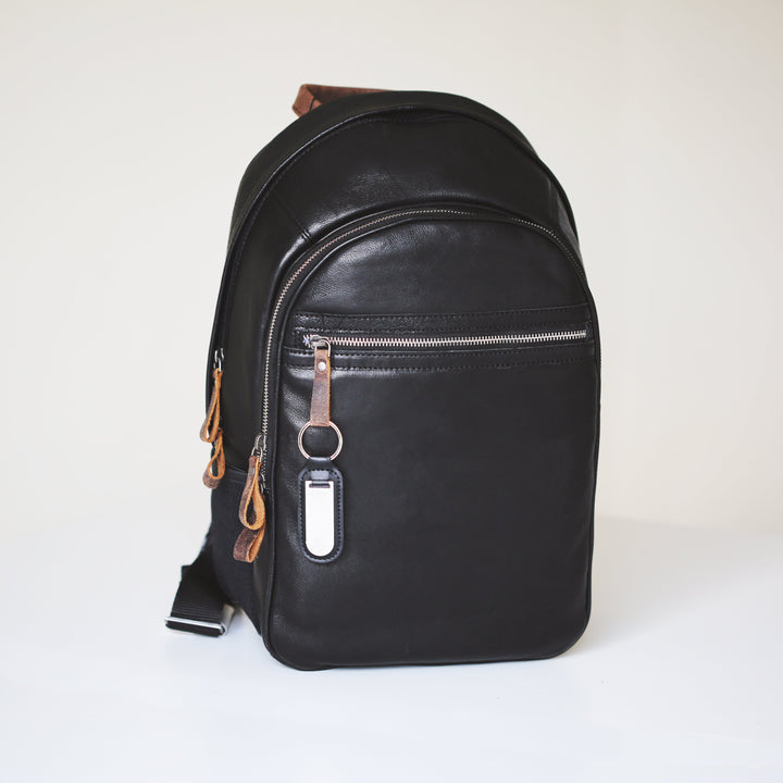 Genuine Leather Rucksack - 