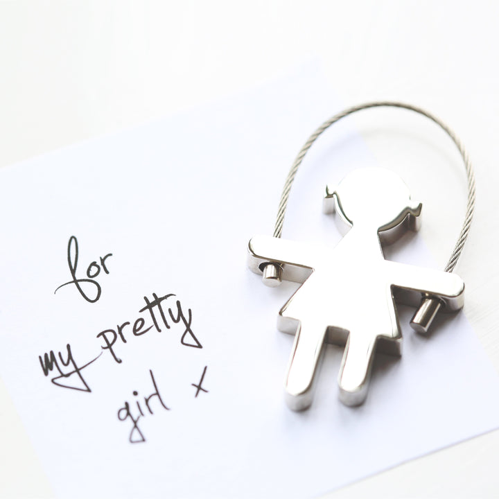 Skipping Sally Key Ring Handwriting Engraving - Wear We Met