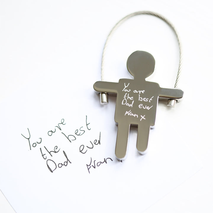 Skipping Sam Key Ring Handwriting Engraving - Wear We Met