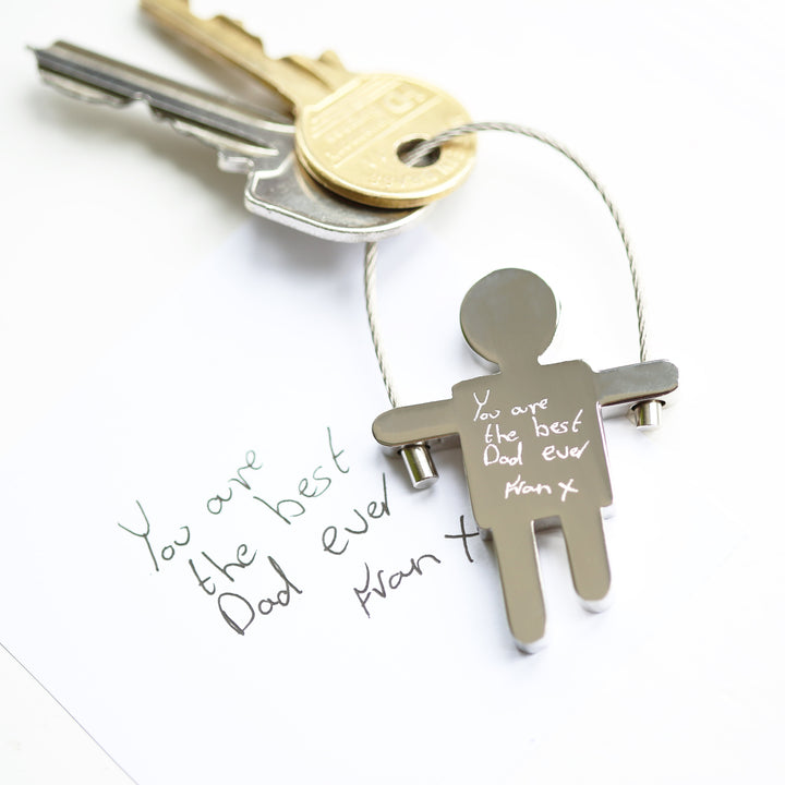 Skipping Sam Key Ring Handwriting Engraving - 