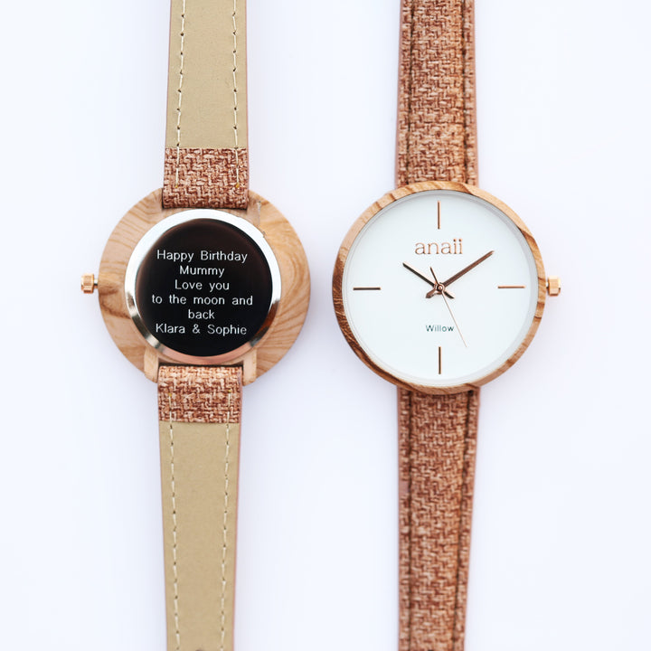 Personalised Anaii Watch - Hazel Wood - Wear We Met