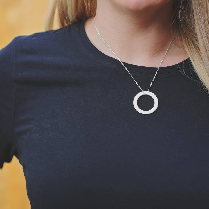 Sterling Silver Halo Necklace - Wear We Met