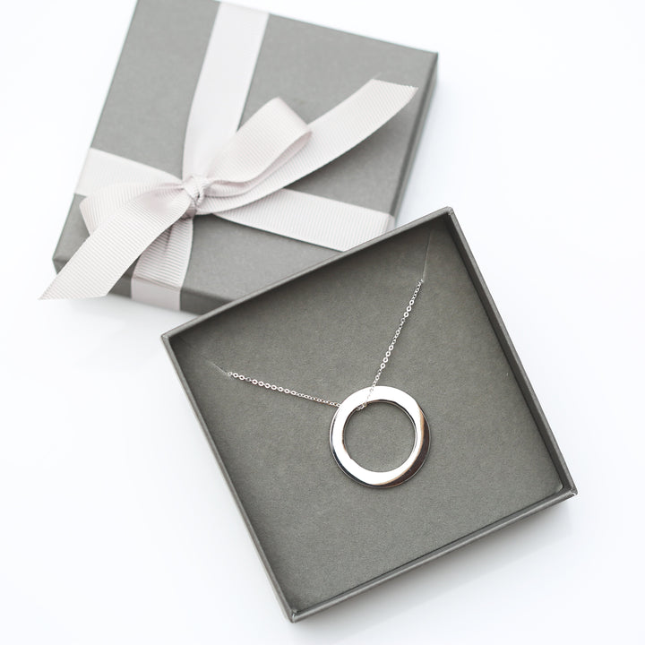 Sterling Silver Halo Necklace - Wear We Met