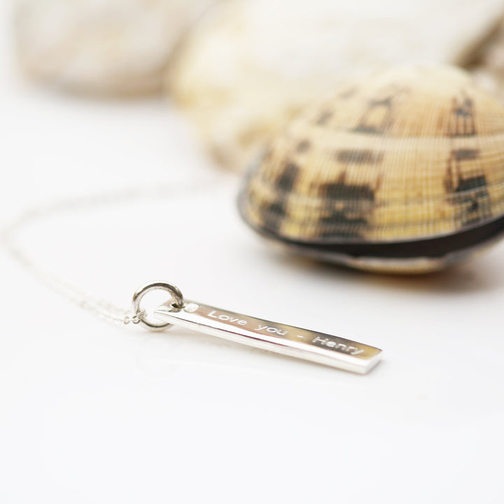 Sterling Silver Bar Necklace - Wear We Met