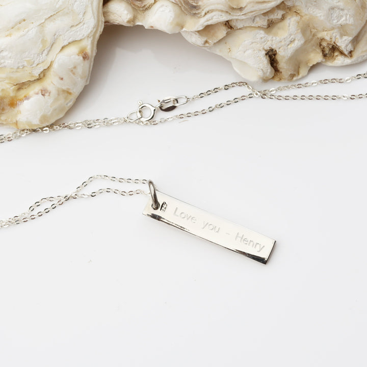 Sterling Silver Bar Necklace - part of the Personalised Necklaces collection