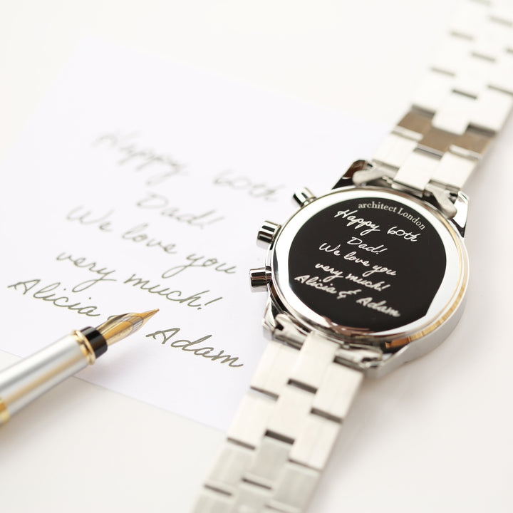 Swiss Made Men's Architect Endeavour - Handwriting Engraving - Wear We Met