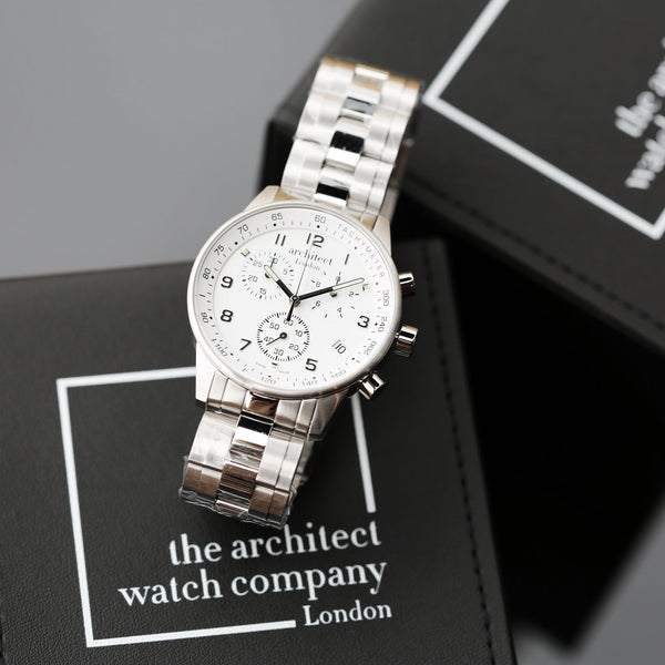 Personalised Swiss Made Men's Architect Endeavour Watch - Handwriting Engraved