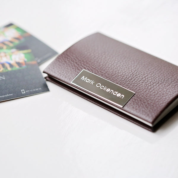 Engraved Business Card / Credit Card Holder - part of the Personalised Wallets collection