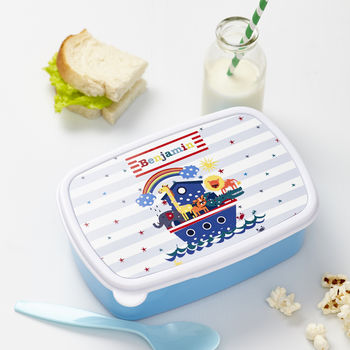 Buy Personalised Kid's Noah's Ark Lunch Box available now at www.giftsfinder.co.uk