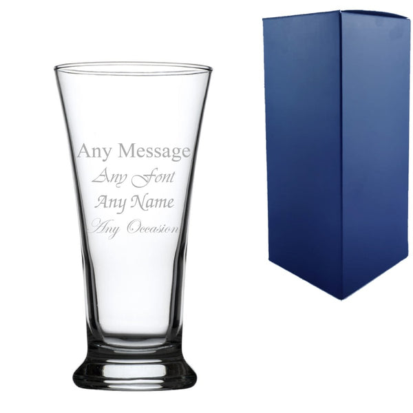 Buy Engraved 10oz/295ml EuroPilsner Flute Beer Glass, Any Message for Any Occasion from www.giftsfinder.co.uk