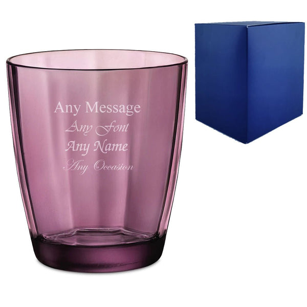 Engraved 300ml Purple Pulsar Whisky Glass With Gift Box - 