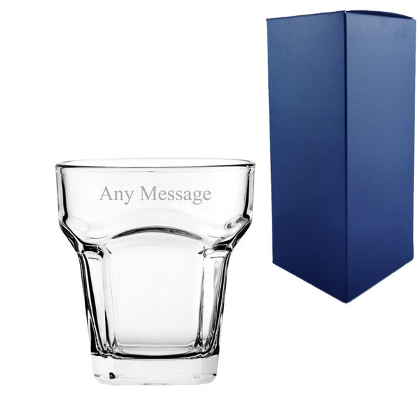 Buy Engraved American Style Wavy Tumbler 9.5oz/280ml, San Marco Glass, Any Message from www.giftsfinder.co.uk