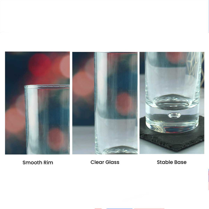 Engraved Funny Bubble Hiball Glass Tumbler with Name Age +1 Design