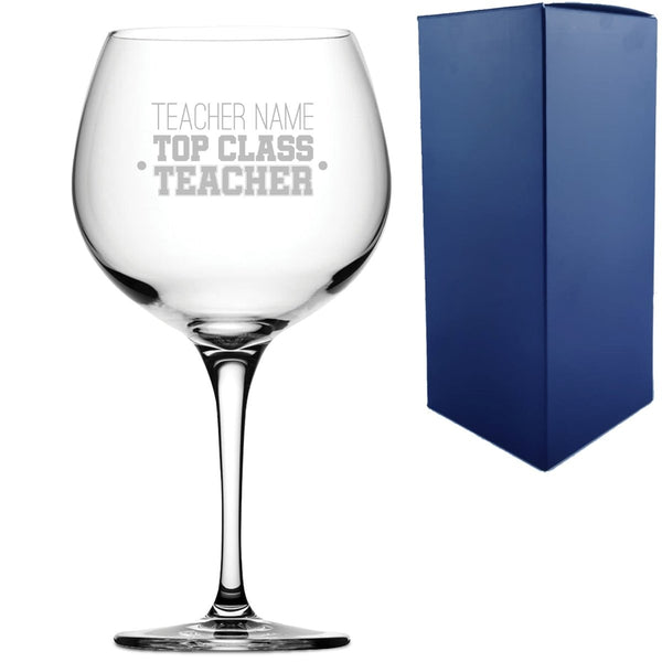 Buy Engraved Gin Cocktail Glass with Top Class Teacher Design from www.giftsfinder.co.uk