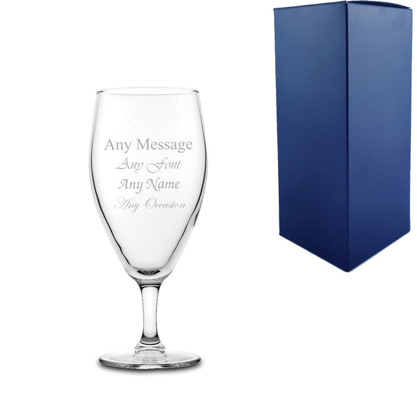 Engraved Imperial Stemmed Beer Glass 16.25oz With Gift Box