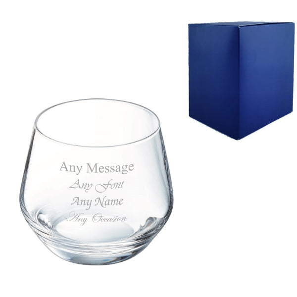 Buy Engraved Lima Rocks Tumbler Glass, 11.8oz/350ml, Any Message from www.giftsfinder.co.uk