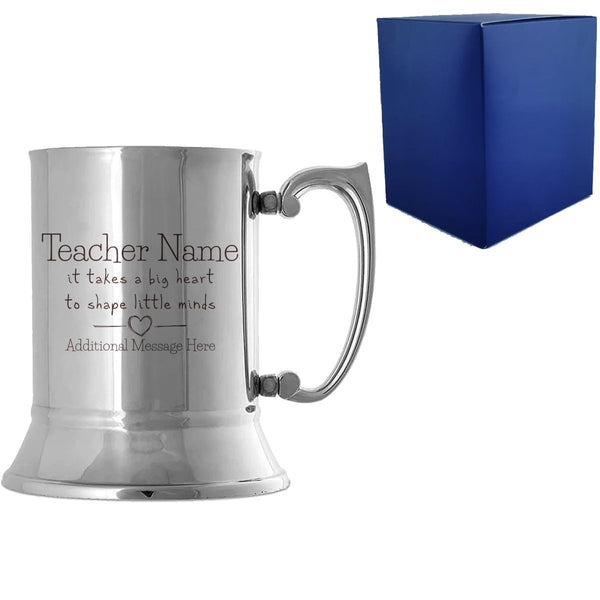 Buy Engraved Metal Tankard with A Big Heart shapes Little Minds Design from www.giftsfinder.co.uk