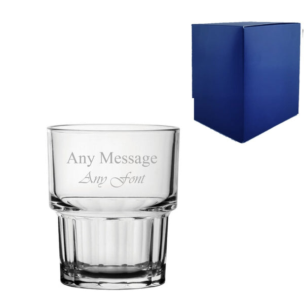 Buy Engraved Next Stacking Tumbler 5.75oz/170ml Glass, Any Message from www.giftsfinder.co.uk