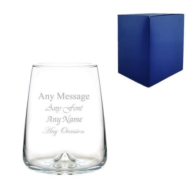 Buy Engraved Terra Tumbler Glass, 12oz, Inverted Base, Any Message from www.giftsfinder.co.uk