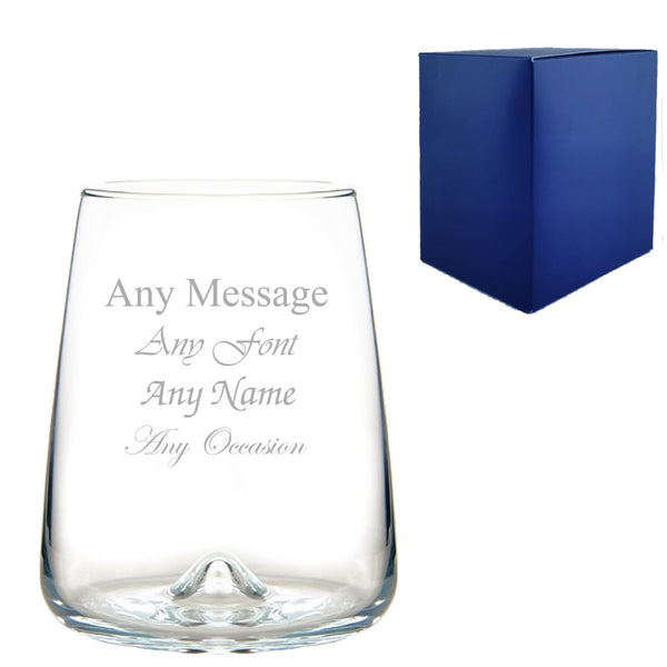 Buy Engraved Terra Tumbler Glass, 19.9oz, Inverted Base, Any Message from www.giftsfinder.co.uk