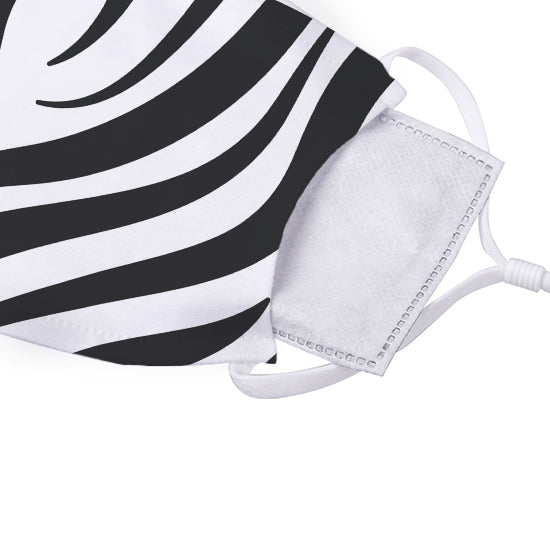 Printed Face Mask - Bold Zebra Stripes Design