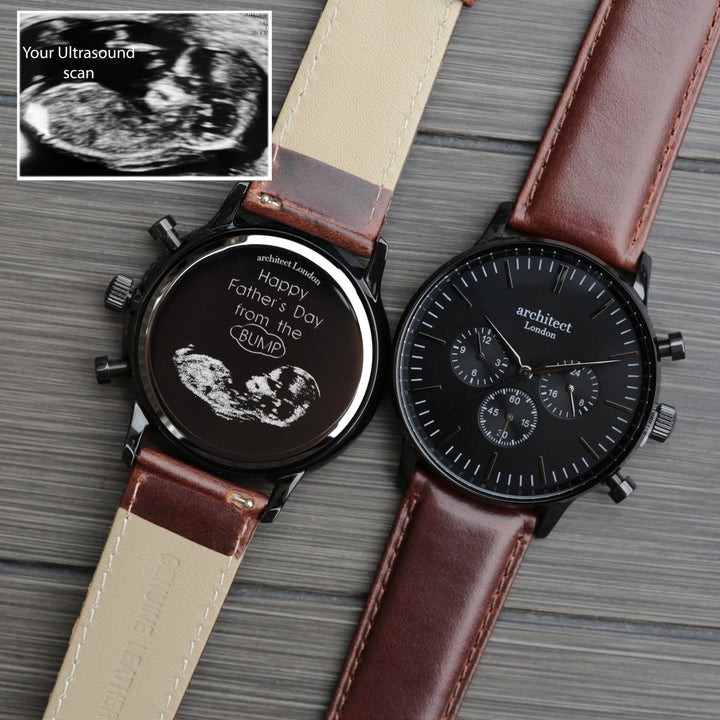 Buy Handwriting Engraving - Men's Architect Motivator Black With Walnut Strap from www.giftsfinder.co.uk